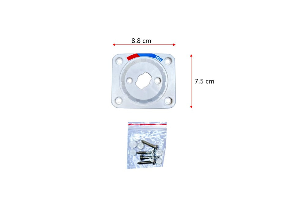 White small shower outlet with no lid