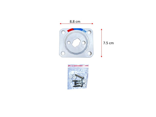 White small shower outlet with no lid