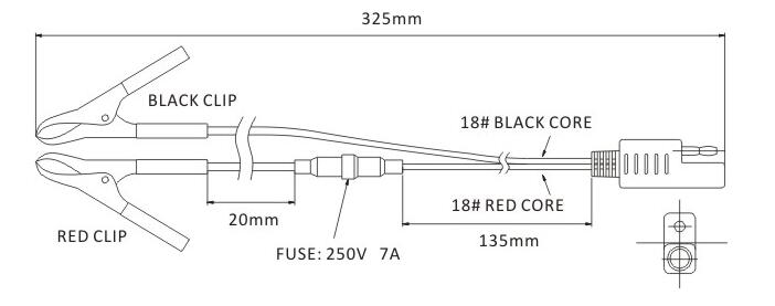 SeaFlo Battery Clip Wiring Harness