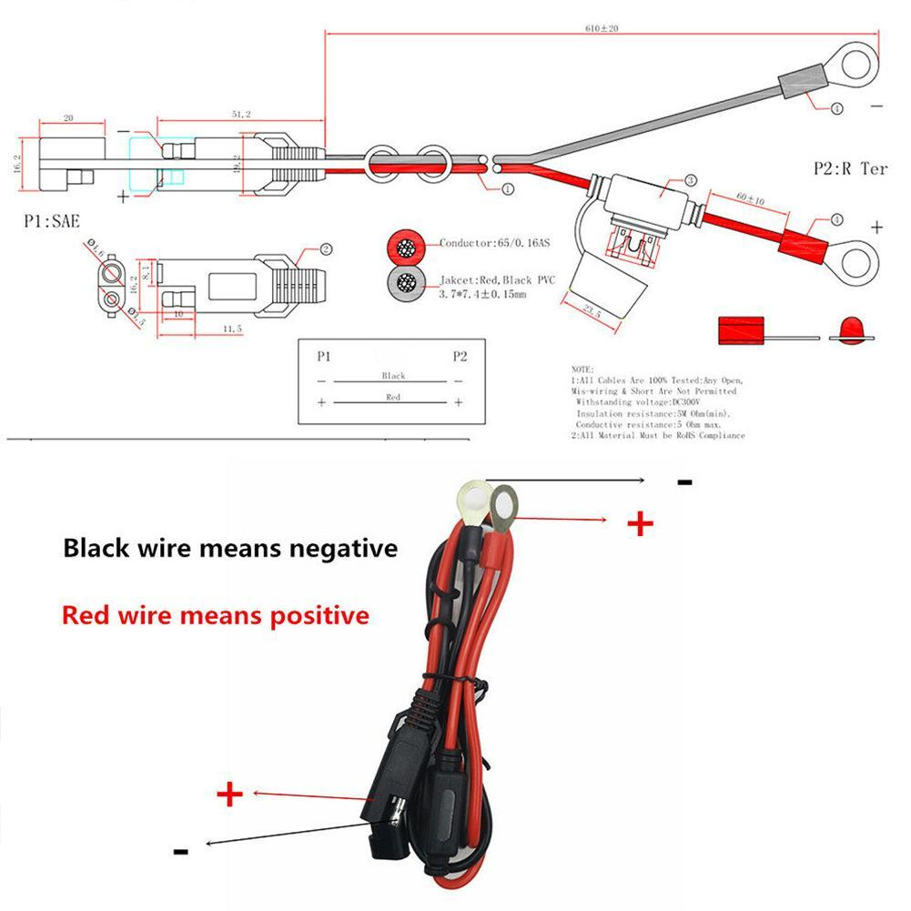 Pump wiring harness with fuses and SAE plug