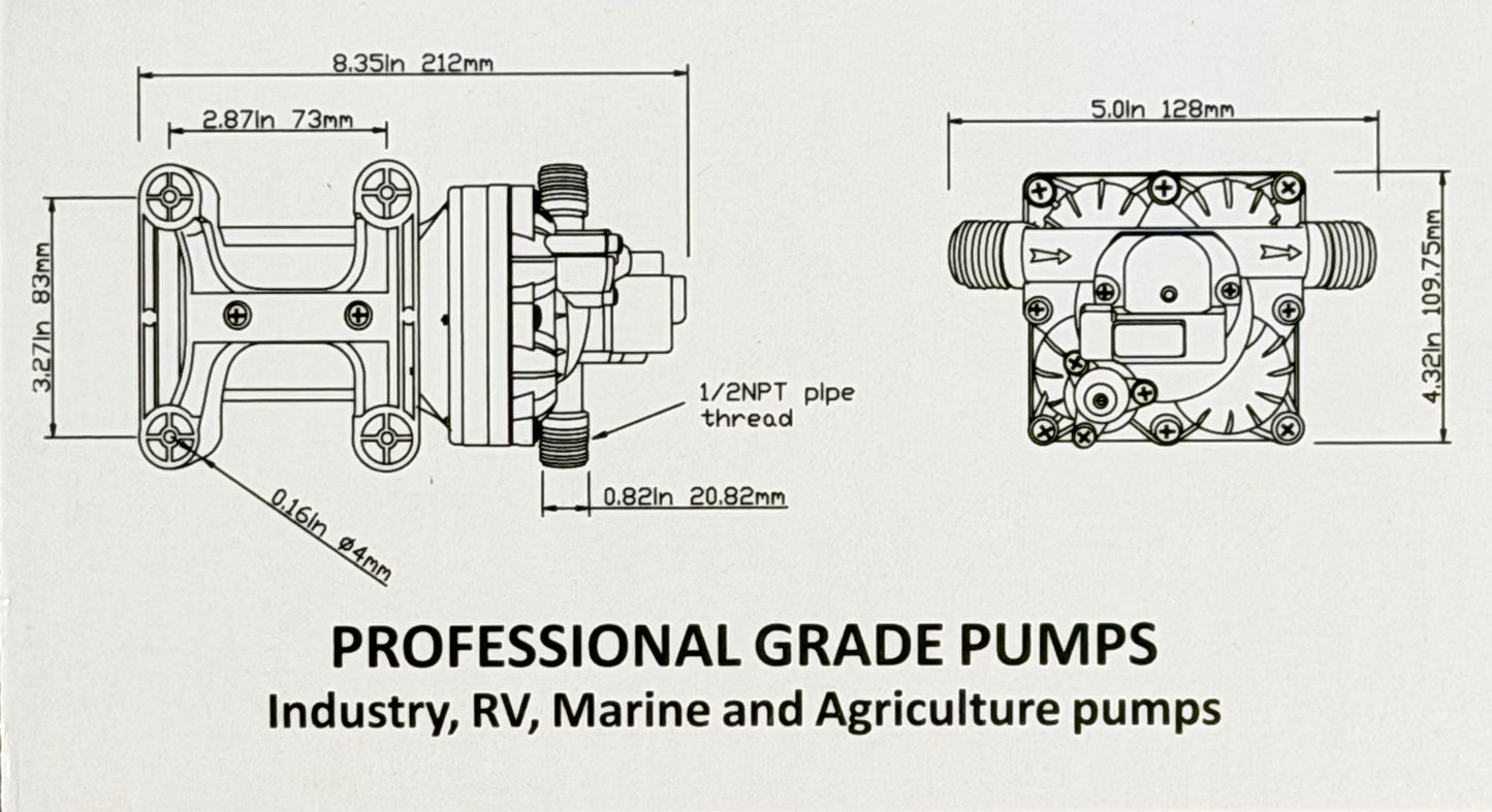 PROFLO Pressure Pump 24V (11.3LPM/3.0GPM)