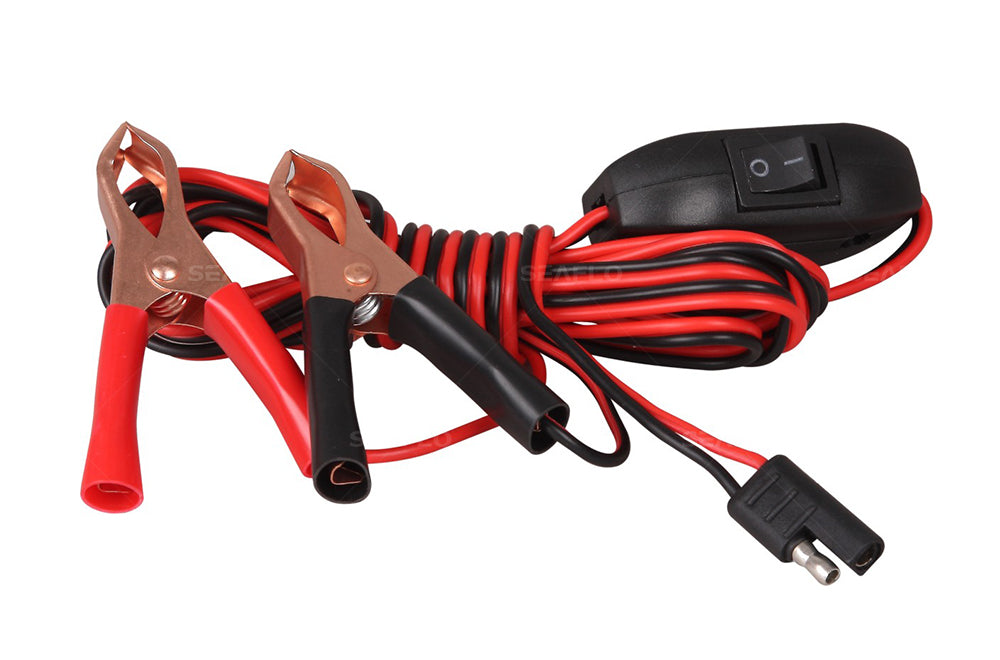 SeaFlo Battery Clip Wiring Harness with Switch